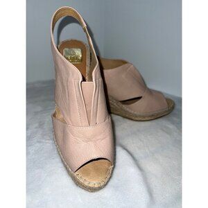 Kanna Ladies Soft Pink Peep Toe Espadrilles Size 8.5